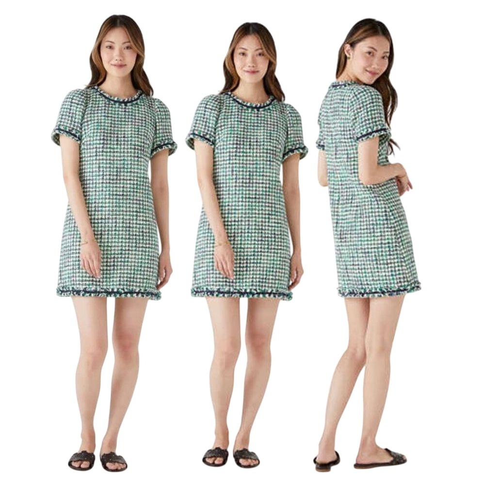 Kate Spade Tea Time Tweed Dress Women's sz 14 Classic Preppy Quiet Luxury NWT